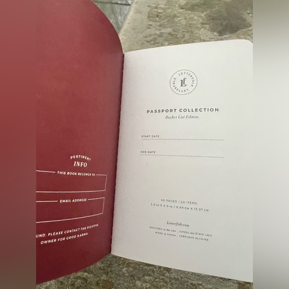 Letterfolk - Passport bundle 3x journals - NWT - Picture 10 of 11